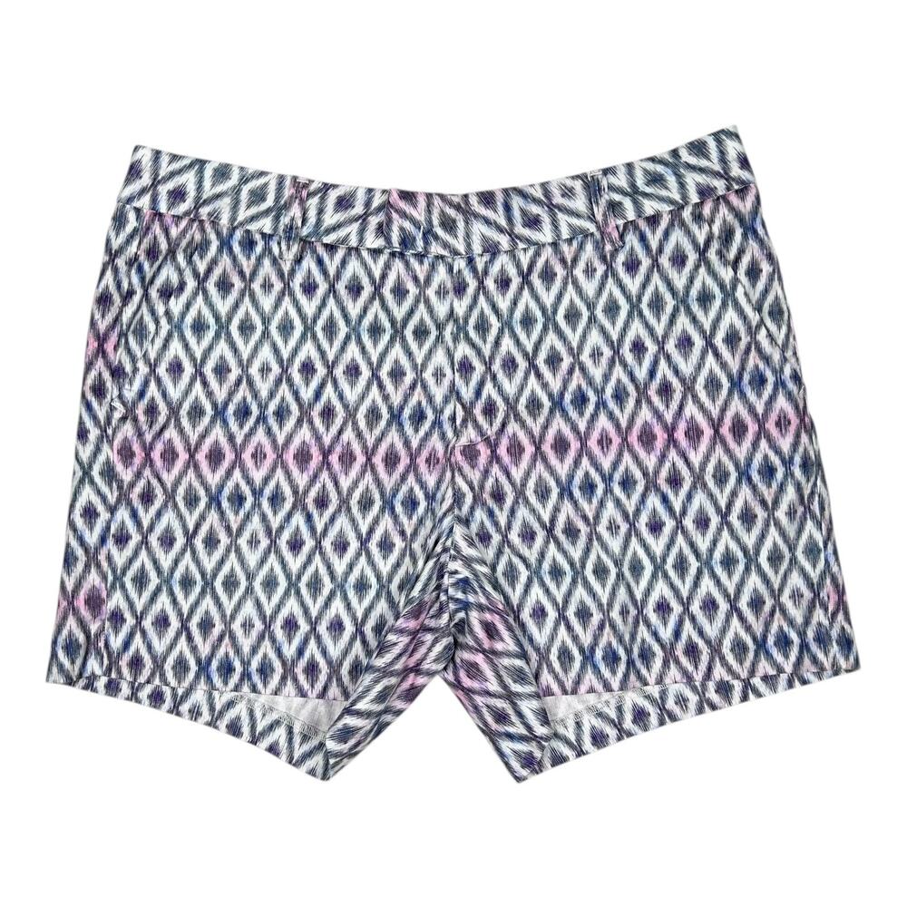 Level 99 x Anthropologie size 32 Pastel Aztec Linen Lyocell Shorts Stretch New!